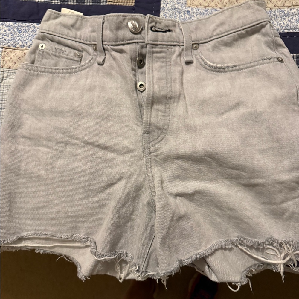 Women's Gray Denim Shorts